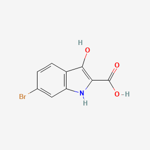 molecular formula C9H6BrNO3 B1510245 6-Bromo-3-hydroxy-indole-2-carboxylic acid CAS No. 876480-09-0