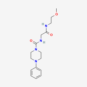 N-{2-[(2-methoxyethyl)amino]-2-oxoethyl}-4-phenylpiperazine-1-carboxamide