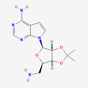 molecular formula C14H19N5O3 B1510246 7-((3aR,4R,6R,6aR)-6-(Aminomethyl)-2,2-dimethyltetrahydrofuro[3,4-d][1,3]dioxol-4-yl)-7H-pyrrolo[2,3-d]pyrimidin-4-amine CAS No. 49554-54-3
