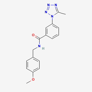 molecular formula C17H17N5O2 B15102473 N-(4-methoxybenzyl)-3-(5-methyl-1H-tetrazol-1-yl)benzamide 