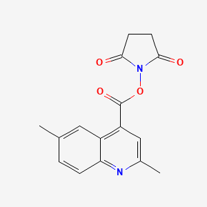 molecular formula C16H14N2O4 B1510249 2,5-Dioxopyrrolidin-1-yl 2,6-dimethylquinoline-4-carboxylate CAS No. 569355-30-2