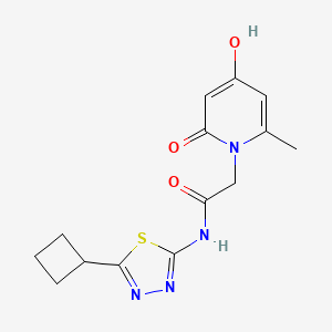 N-(5-cyclobutyl-1,3,4-thiadiazol-2-yl)-2-(4-hydroxy-6-methyl-2-oxopyridin-1(2H)-yl)acetamide