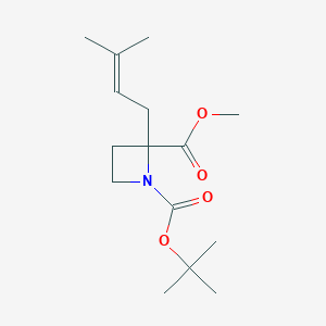 molecular formula C15H25NO4 B1510251 1-tert-Butyl 2-methyl 2-(3-methylbut-2-en-1-yl)azetidine-1,2-dicarboxylate CAS No. 1148044-26-1