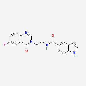 N-[2-(6-fluoro-4-oxoquinazolin-3(4H)-yl)ethyl]-1H-indole-5-carboxamide