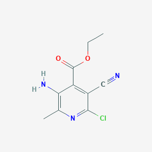 molecular formula C10H10ClN3O2 B1510257 Ethyl 3-amino-6-chloro-5-cyano-2-methylisonicotinate CAS No. 99421-19-9