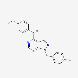 molecular formula C22H23N5 B15102572 1-(4-methylbenzyl)-N-[4-(propan-2-yl)phenyl]-1H-pyrazolo[3,4-d]pyrimidin-4-amine 