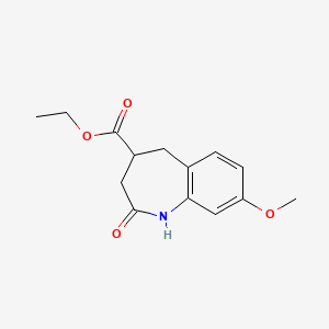 molecular formula C14H17NO4 B1510258 Ethyl 8-methoxy-2-oxo-2,3,4,5-tetrahydro-1H-benzo[b]azepine-4-carboxylate CAS No. 912366-83-7