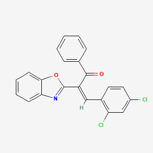 (2Z)-2-(1,3-benzoxazol-2-yl)-3-(2,4-dichlorophenyl)-1-phenylprop-2-en-1-one