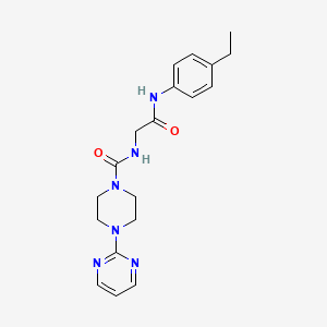 molecular formula C19H24N6O2 B15102627 N-{2-[(4-ethylphenyl)amino]-2-oxoethyl}-4-(pyrimidin-2-yl)piperazine-1-carboxamide 