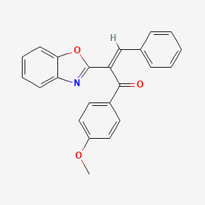 molecular formula C23H17NO3 B15102631 (2Z)-2-benzoxazol-2-yl-1-(4-methoxyphenyl)-3-phenylprop-2-en-1-one 