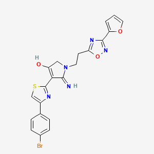 4-[4-(4-bromophenyl)-1,3-thiazol-2-yl]-1-{2-[3-(furan-2-yl)-1,2,4-oxadiazol-5-yl]ethyl}-5-imino-2,5-dihydro-1H-pyrrol-3-ol