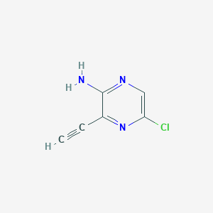 molecular formula C6H4ClN3 B15102643 5-Chloro-3-ethynylpyrazin-2-amine CAS No. 1244776-65-5