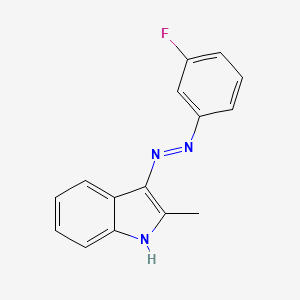 3H-Indol-3-one, 2-methyl-, 2-(3-fluorophenyl)hydrazone