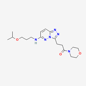 1-(Morpholin-4-yl)-3-(6-{[3-(propan-2-yloxy)propyl]amino}[1,2,4]triazolo[4,3-b]pyridazin-3-yl)propan-1-one