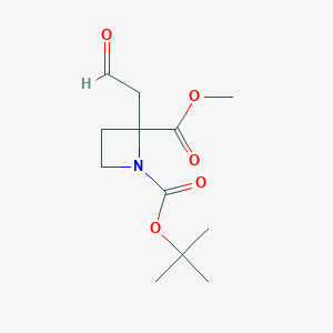 molecular formula C12H19NO5 B1510265 1-tert-Butyl 2-methyl 2-(2-oxoethyl)azetidine-1,2-dicarboxylate CAS No. 1148044-27-2