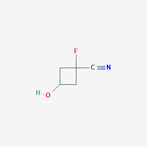 molecular formula C5H6FNO B1510266 1-Fluoro-3-hydroxycyclobutanecarbonitrile CAS No. 1215071-22-9