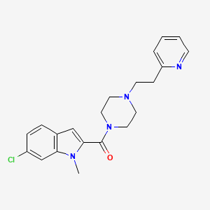 (6-chloro-1-methyl-1H-indol-2-yl){4-[2-(pyridin-2-yl)ethyl]piperazin-1-yl}methanone