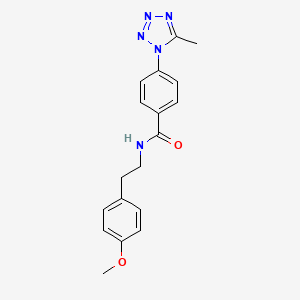 N-[2-(4-methoxyphenyl)ethyl]-4-(5-methyl-1H-tetrazol-1-yl)benzamide