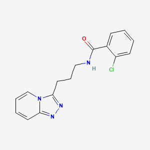 molecular formula C16H15ClN4O B15102717 2-chloro-N-[3-([1,2,4]triazolo[4,3-a]pyridin-3-yl)propyl]benzamide 