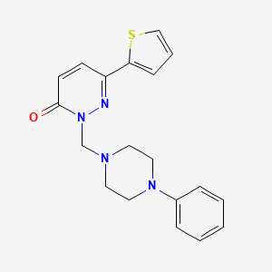 molecular formula C19H20N4OS B15102725 2-[(4-phenylpiperazin-1-yl)methyl]-6-(thiophen-2-yl)pyridazin-3(2H)-one 