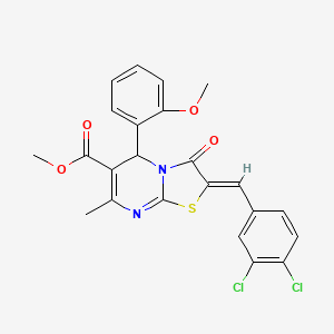 methyl (2Z)-2-(3,4-dichlorobenzylidene)-5-(2-methoxyphenyl)-7-methyl-3-oxo-2,3-dihydro-5H-[1,3]thiazolo[3,2-a]pyrimidine-6-carboxylate