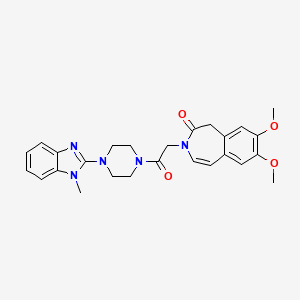 molecular formula C26H29N5O4 B15102765 7,8-dimethoxy-3-{2-[4-(1-methyl-1H-benzimidazol-2-yl)piperazin-1-yl]-2-oxoethyl}-1,3-dihydro-2H-3-benzazepin-2-one 