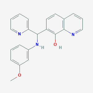 molecular formula C22H19N3O2 B15102805 7-{[(3-Methoxyphenyl)amino](pyridin-2-yl)methyl}quinolin-8-ol 