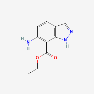 molecular formula C10H11N3O2 B1510283 Ethyl 6-amino-1H-indazole-7-carboxylate CAS No. 73907-99-0