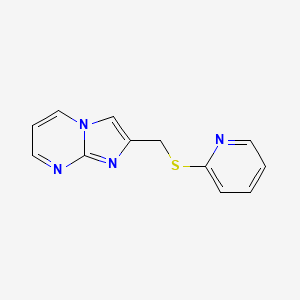 molecular formula C12H10N4S B15102856 2-((Pyridin-2-ylthio)methyl)imidazo[1,2-a]pyrimidine 