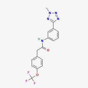 N-[3-(2-methyl-2H-tetrazol-5-yl)phenyl]-2-[4-(trifluoromethoxy)phenyl]acetamide