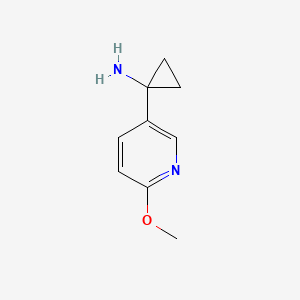 molecular formula C9H12N2O B1510290 1-(6-甲氧基吡啶-3-基)环丙胺 CAS No. 1060806-98-5