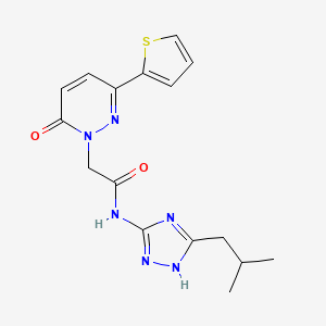 N-[3-(2-methylpropyl)-1H-1,2,4-triazol-5-yl]-2-[6-oxo-3-(thiophen-2-yl)pyridazin-1(6H)-yl]acetamide