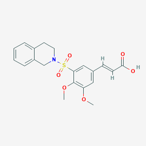 3-[3-(3,4-dihydro-2(1H)-isoquinolinylsulfonyl)-4,5-dimethoxyphenyl]acrylic acid