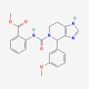 methyl 2-(4-(3-methoxyphenyl)-4,5,6,7-tetrahydro-3H-imidazo[4,5-c]pyridine-5-carboxamido)benzoate