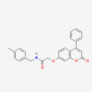 N-(4-methylbenzyl)-2-((2-oxo-4-phenyl-2H-chromen-7-yl)oxy)acetamide