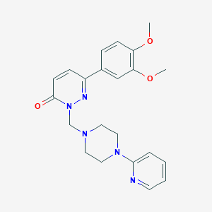 molecular formula C22H25N5O3 B15102946 6-(3,4-dimethoxyphenyl)-2-{[4-(pyridin-2-yl)piperazin-1-yl]methyl}pyridazin-3(2H)-one 