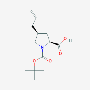 molecular formula C13H21NO4 B1510295 (2S,4S)-4-Allyl-1-(tert-butoxycarbonyl)pyrrolidine-2-carboxylic acid CAS No. 934470-80-1