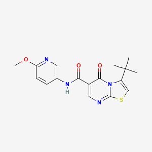 3-(tert-butyl)-N-(6-methoxypyridin-3-yl)-5-oxo-5H-thiazolo[3,2-a]pyrimidine-6-carboxamide