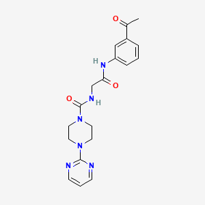 N-{2-[(3-acetylphenyl)amino]-2-oxoethyl}-4-(pyrimidin-2-yl)piperazine-1-carboxamide