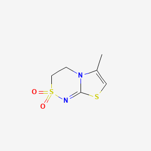 molecular formula C6H8N2O2S2 B15103000 6-methyl-3H,4H-2lambda6-[1,3]thiazolo[2,3-c][1,2,4]thiadiazine-2,2-dione 