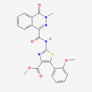 Methyl 5-(2-methoxyphenyl)-2-{[(3-methyl-4-oxo-3,4-dihydrophthalazin-1-yl)carbonyl]amino}-1,3-thiazole-4-carboxylate