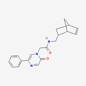 molecular formula C20H21N3O2 B15103030 N-(bicyclo[2.2.1]hept-5-en-2-ylmethyl)-2-(2-oxo-5-phenylpyrazin-1(2H)-yl)acetamide 