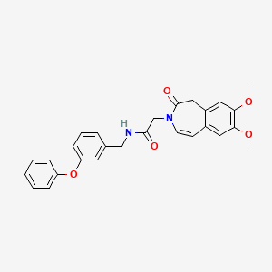 2-(7,8-dimethoxy-2-oxo-1,2-dihydro-3H-3-benzazepin-3-yl)-N-(3-phenoxybenzyl)acetamide