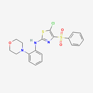 5-chloro-N-[2-(morpholin-4-yl)phenyl]-4-(phenylsulfonyl)-1,3-thiazol-2-amine