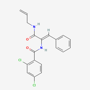 molecular formula C19H16Cl2N2O2 B15103072 2,4-dichloro-N-[(1Z)-3-oxo-1-phenyl-3-(prop-2-en-1-ylamino)prop-1-en-2-yl]benzamide 