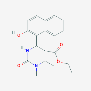 molecular formula C19H20N2O4 B15103077 Ethyl 4-(2-hydroxynaphthalen-1-yl)-1,6-dimethyl-2-oxo-1,2,3,4-tetrahydropyrimidine-5-carboxylate 