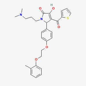 1-[3-(Dimethylamino)propyl]-3-hydroxy-5-{4-[2-(2-methylphenoxy)ethoxy]phenyl}-4-(2-thienylcarbonyl)-3-pyrrolin-2-one