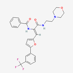 N-[(1Z)-3-{[2-(morpholin-4-yl)ethyl]amino}-3-oxo-1-{5-[3-(trifluoromethyl)phenyl]furan-2-yl}prop-1-en-2-yl]benzamide