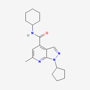 N-cyclohexyl-1-cyclopentyl-6-methyl-1H-pyrazolo[3,4-b]pyridine-4-carboxamide