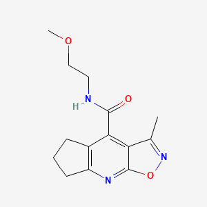 N-(2-methoxyethyl)-3-methyl-6,7-dihydro-5H-cyclopenta[b][1,2]oxazolo[4,5-e]pyridine-4-carboxamide